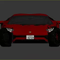 Red Luxury Sports Car With Sleek Design Black Wheels And Transparent Roof