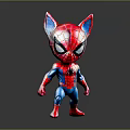 Spider Man Cartoon Character With Red And Blue Costume And Spider Pattern Action Figure