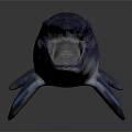 Blue Gray Prehistoric Aquatic Animal With Streamlined Body And Open Mouth
