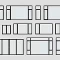 modern casement window floor to ceiling window casement window 3d model