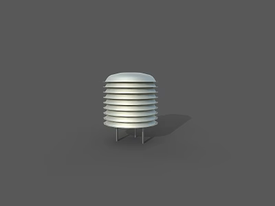 Industrial Ventilation Equipment With White Multi layer Structure And Metal Stand 3d model