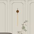 Modern Wall Lamp With Golden Base And White Spherical Glass Globes For Interior Decor