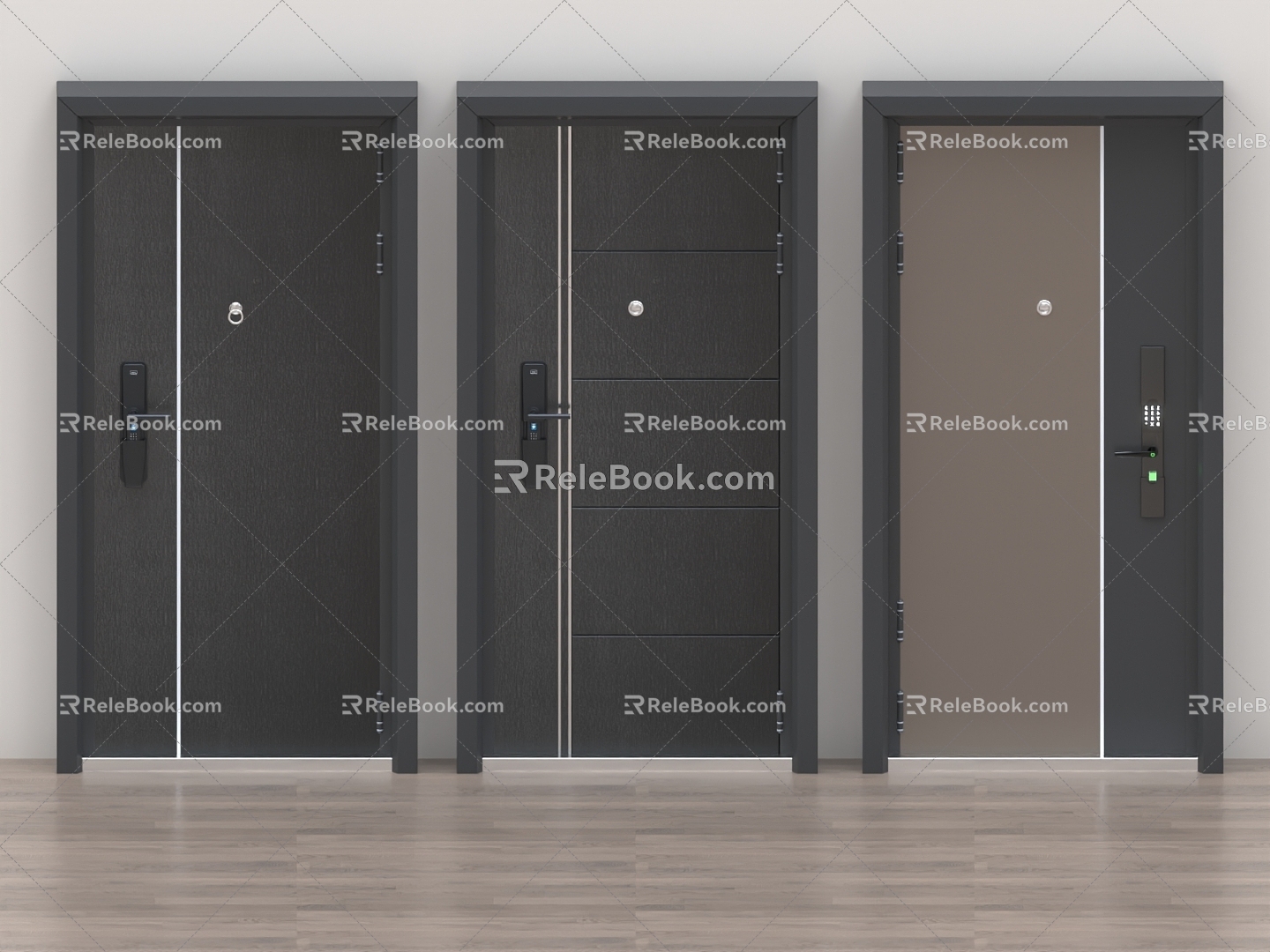 Security Door Wooden Door Glass Door Room Door Meeting Room Door Password Door Single Door Double Door 3d model