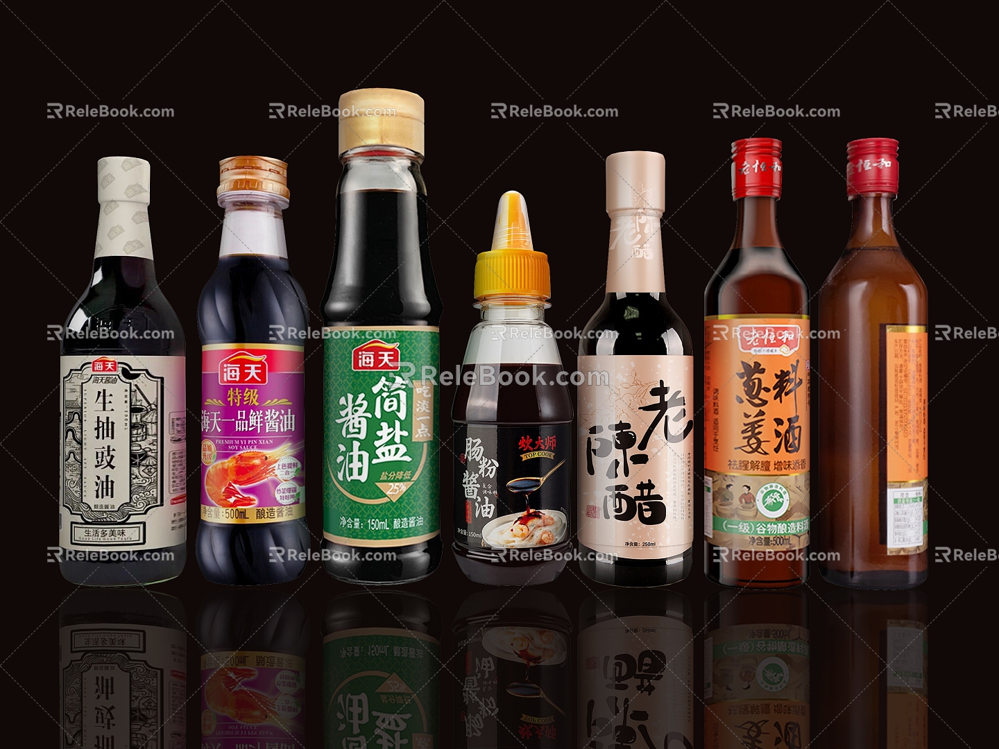 Seasoning combination seasoning bottle sesame oil rapeseed oil old soy sauce oyster sauce mature vinegar sesame oil seasoning kitchen supplies soy sauce sesame oil raw soy sauce bottle 3d model