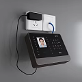 Modern punch card machine face recognition attendance machine 3d model
