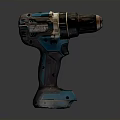 Blue And Black Cordless Handheld Drill With Rechargeable Battery Professional Power Tool