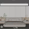 Modern Minimalist Bedroom Interior Design With Neutral Tones Bed Nightstands Rug And Large Window