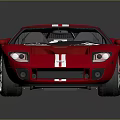 Red Sports Car With White Stripes Glossy Finish Sleek Aerodynamic Design And Alloy Wheels