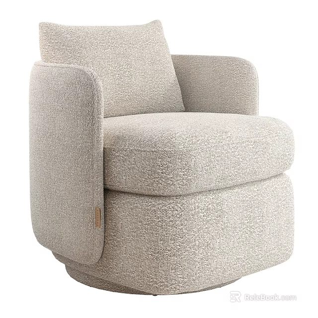Modern Beige Fabric Sofa And Coffee Table Set With Armrests And Minimalist Design 3d model 