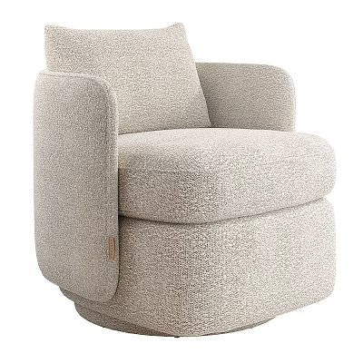 Modern Beige Fabric Sofa And Coffee Table Set With Armrests And Minimalist Design 3d model
