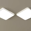 Two Square White Modern Ceiling Lights Mounted On Ceiling For Home Lighting 3d model