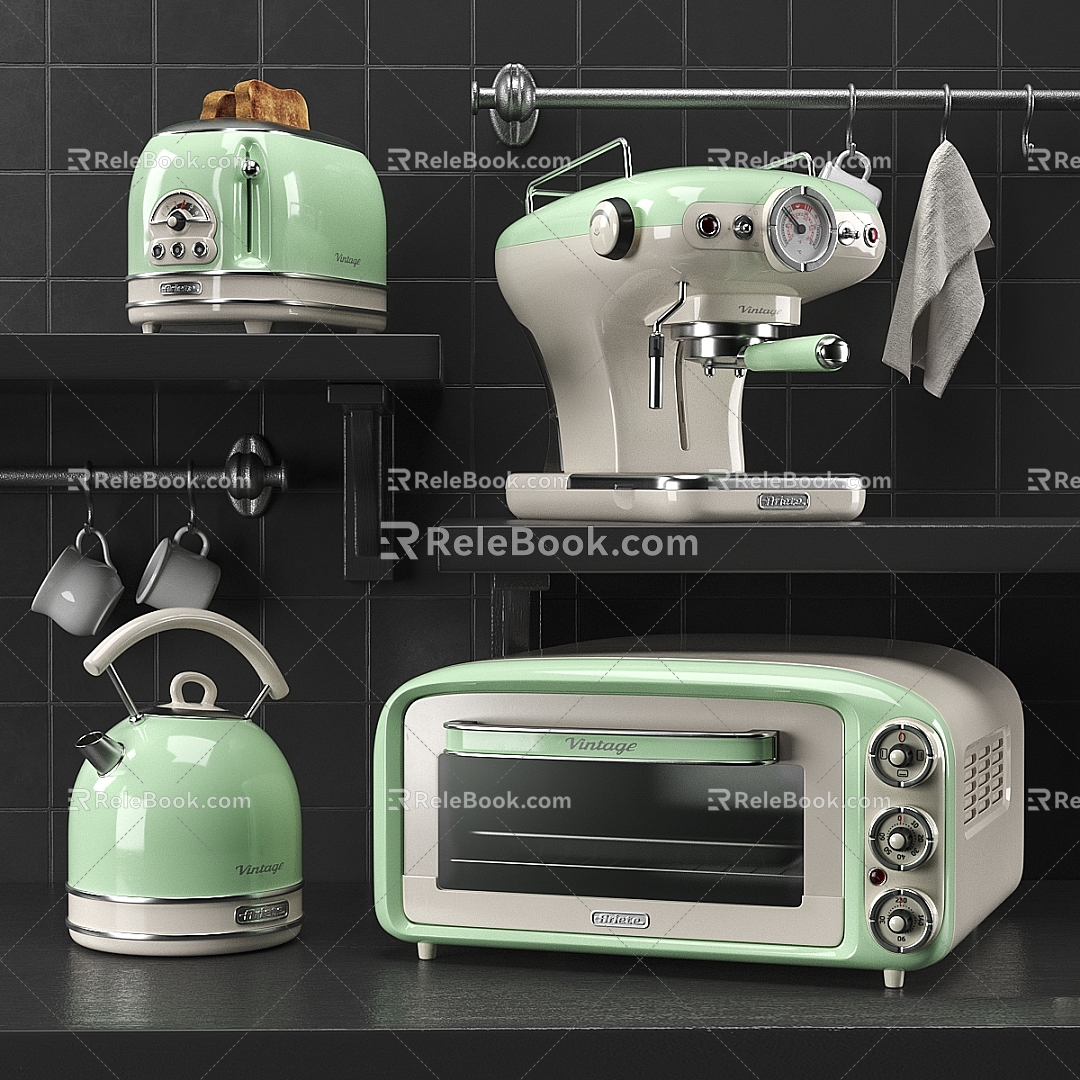 Modern Kitchen Appliances 3d model