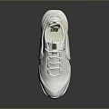 White Nike Casual Sneakers With Chunky Sole And Classic Swoosh Design