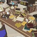 Traditional Laboratory Interior With Scientific Equipment Books And Glassware On Workbench