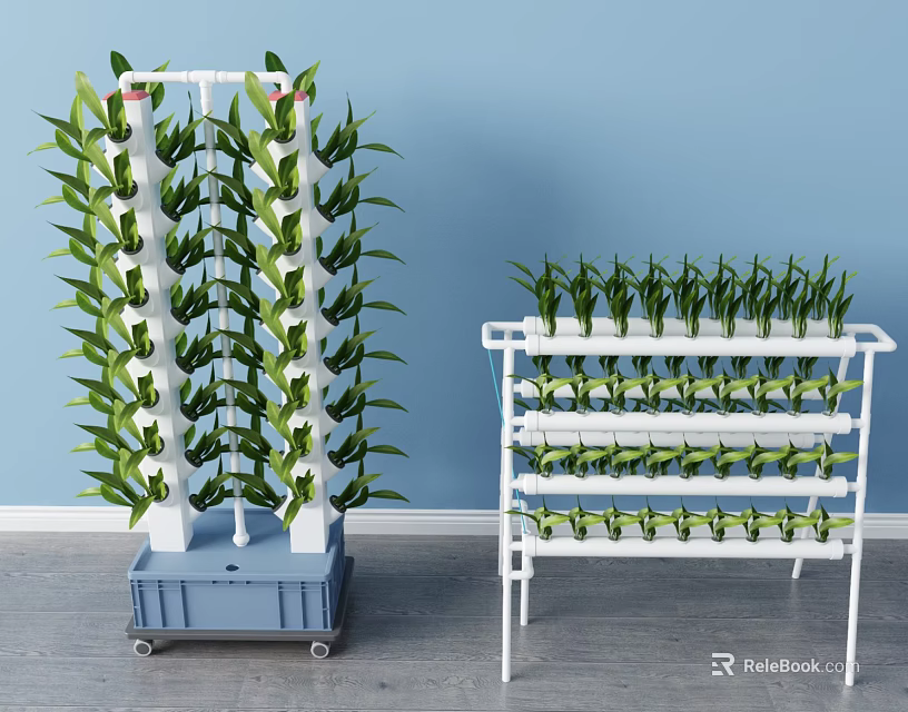 Commercial Vertical Farming Equipment With Multi Tier Racks And Wheeled Design For Growing Plants 3d model 