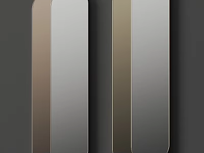 Modern Rectangular Mirrors With Sleek Metallic Frames For Home Wall Decor 3d model