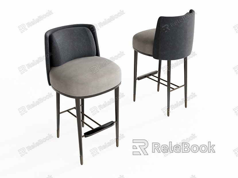 Bar Chair Bar Stool Backrest Bar Chair model