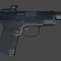 Black Tactical Pistol With Durable Polymer Frame Metallic Slide And Precision Engineering 3d model