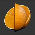 Modern Orange Orange Sliced Orange Fruit 3d model