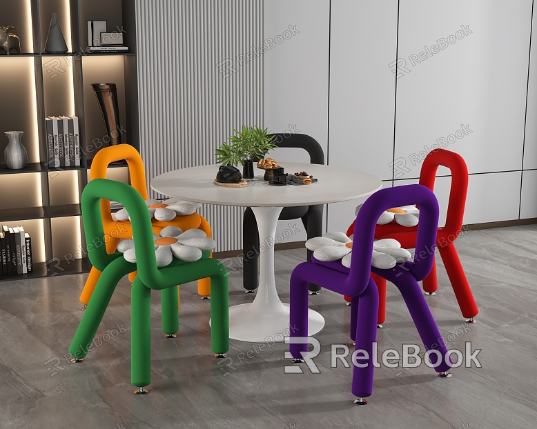 Modern leisure table and chair combination negotiation table and chair combination model