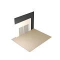 Modern Security Doors With Double Panel Design Light Brown Wood Grain And Dark Brown Finish