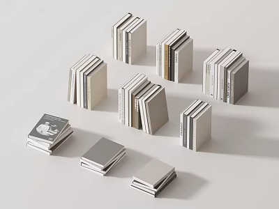 Book ornaments combination 3d model
