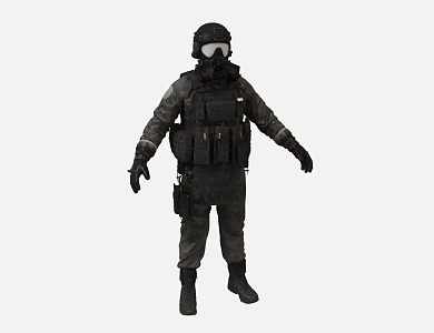 Anti-epidemic personnel Biochemical clothing Anti-chemical clothing End-of-the-day survivors Realistic anti-chemical personnel 3d model