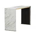 Modern Console Table Sideboard With Marble Top Gold Frame And Sleek Design 3d model