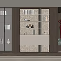 Elegant Modern Wooden Bookcase With Glass Doors Books Decorative Items And Lighting
