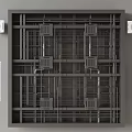Structural Suspended Ceiling With Metal Framework Pipes Grid And Internal Layout Design