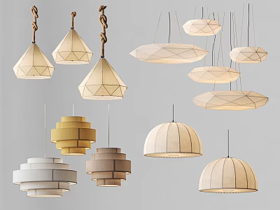 Quiet wind chandelier restaurant chandelier art chandelier 3d model