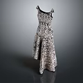 Elegant Stylish Sleeveless Maxi Dress With Intricate Pattern Design And Flowy Silhouette