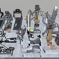 Various Types of Fitness Equipment Including Treadmills Ellipticals and Strength Machines