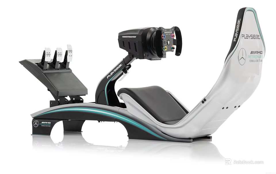 Mercedes Benz Ergonomic Racing Simulator With Steering Wheel Pedals And Seat 3d model 