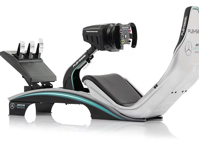 Mercedes Benz Ergonomic Racing Simulator With Steering Wheel Pedals And Seat 3d model