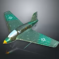 Green Aerospace Model Aircraft With White Cross Markings On Wings