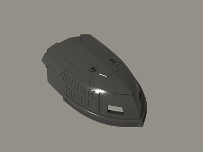 Gray Electronic Device Shell With Textured Surface Two Screw Holes And Opening 3d model