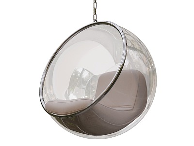 Modern transparent hanging chair model