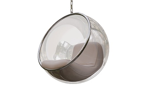 Modern transparent hanging chair 3d model