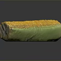 Fresh Peeled Corn With Yellow Kernels And Green Husks On Dark Surface
