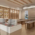 Well Lit Mall Eyewear Counter With Display Shelves