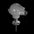 Industrial Temperature Sensor Equipment with White Spherical Top and Metal Probe for Industrial Measurement