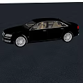 Black Audi Luxury Sedan With Beige Leather Seats And Glossy Exterior Finish