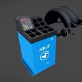 AEAT Blue Tyre Balancer Equipment With Control Panel And CE Certification 3d model