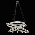 Modern Crystal Chandelier With Intertwined Circular Rings And Sparkling Design