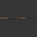 Vintage Rifle With Wooden Stock Black Barrel And Scope Design