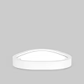 Modern White Round Ceiling Light with Sleek Minimalist Design and Smooth Surface