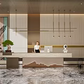 New Chinese Front Desk 3d model