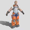 Space Astronaut Cartoon Character Man Game Character Game Character Robot Space Suit 3d model