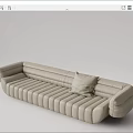 Modern Baxter Multiplayer Sofa 3d model